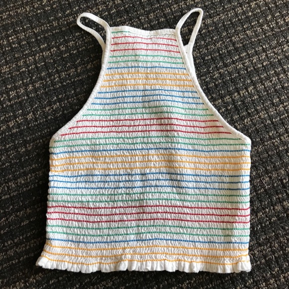 Forever 21 Rainbow Striped Halter Top - Picture 2 of 3